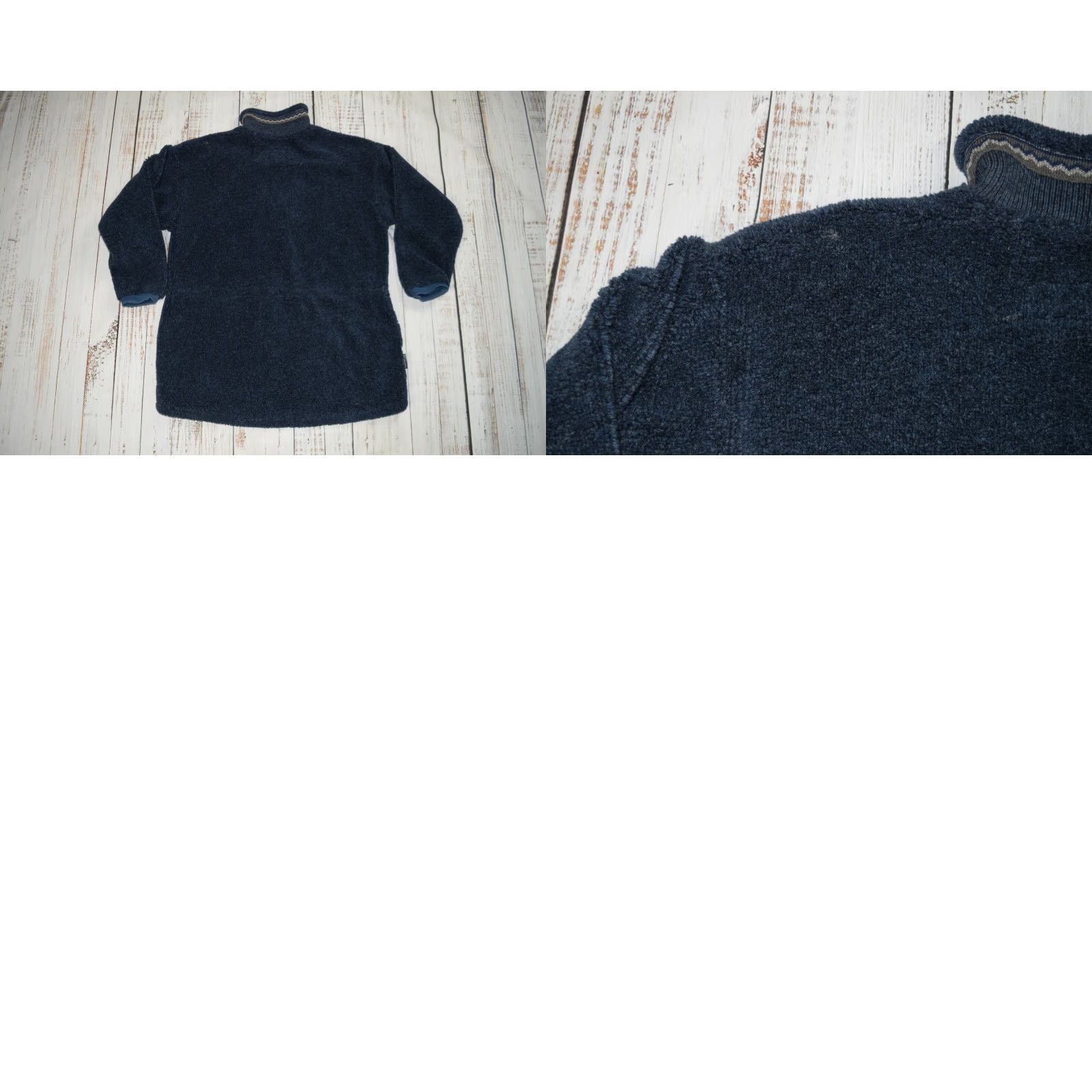 Vintage VINTAGE COLUMBIA MADE IN USA DEEP PILE FLEECE NAVY AZTEC SKI JACKET 90S WOMENS LARGE Size L / US 10 / IT 46 - 8 Thumbnail