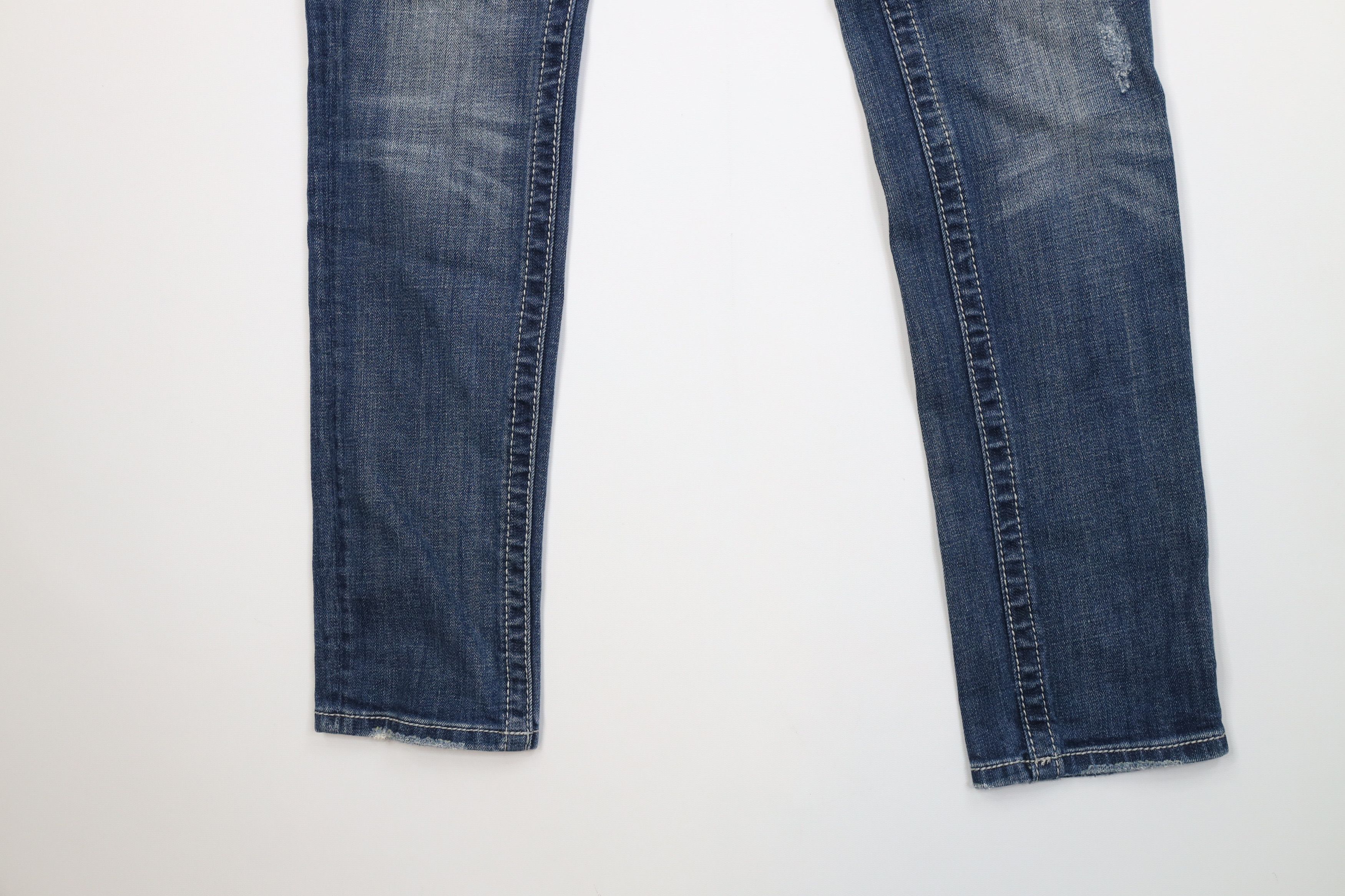Miss Me Miss Me Stitch Jeweled Rhinestone Skinny Leg Jeans Blue Size 28" / US 6 / IT 42 - 4 Thumbnail