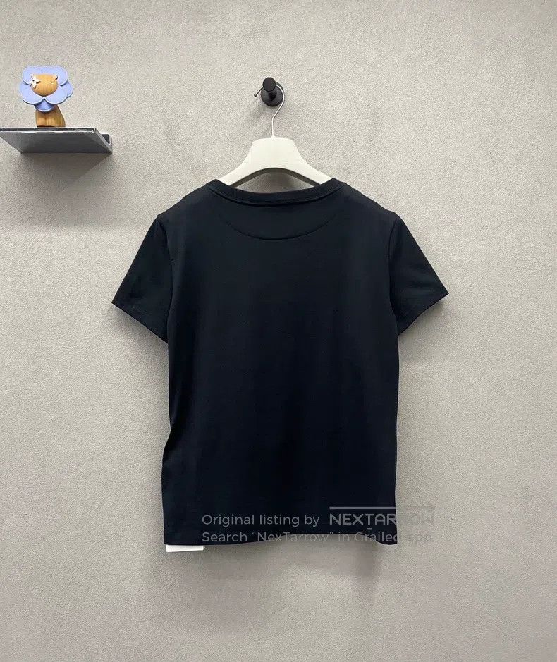 Hermes Hermes Black Short Sleeve with Pocket Embroidery Size XS / US 0-2 / IT 36-38 - 2 Thumbnail
