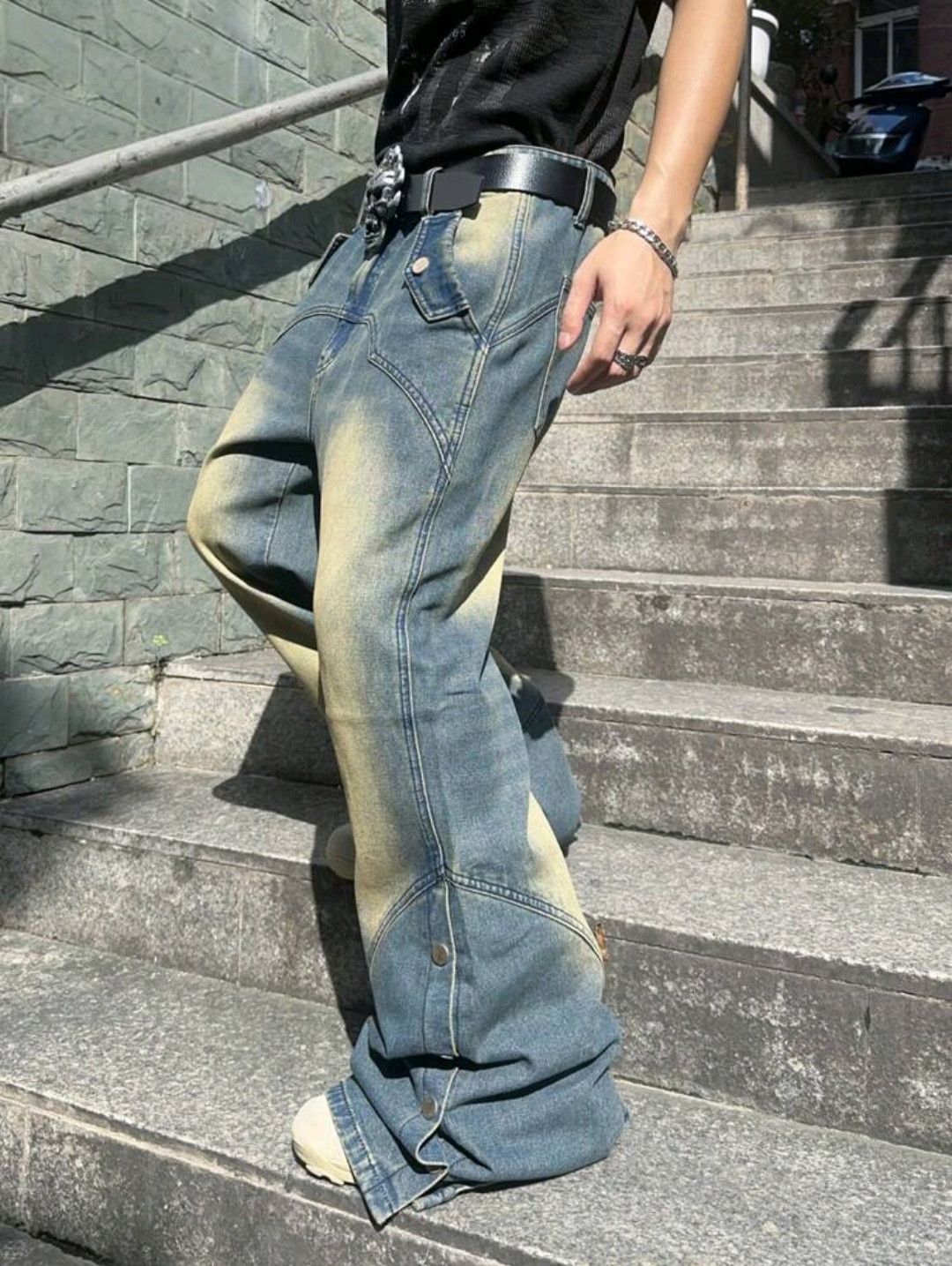 Japanese Brand × Jean Button Decor Pocket Simple Denim Jeans sh Size US 38 / EU 54 - 5 Thumbnail