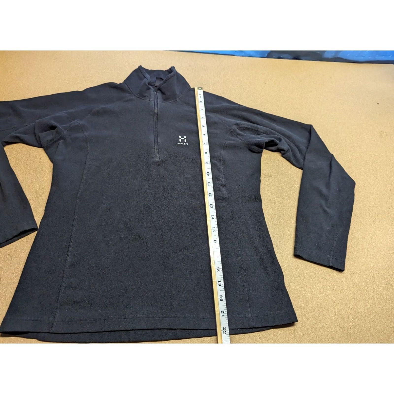 Vintage Haglöfs Womens Fleece Pullover Top Medium Black Athletic Casual 1/4 Zip Thermal Water Resistant Outdoor Sports Polartec Size M / US 6-8 / IT 42-44 - 4 Thumbnail