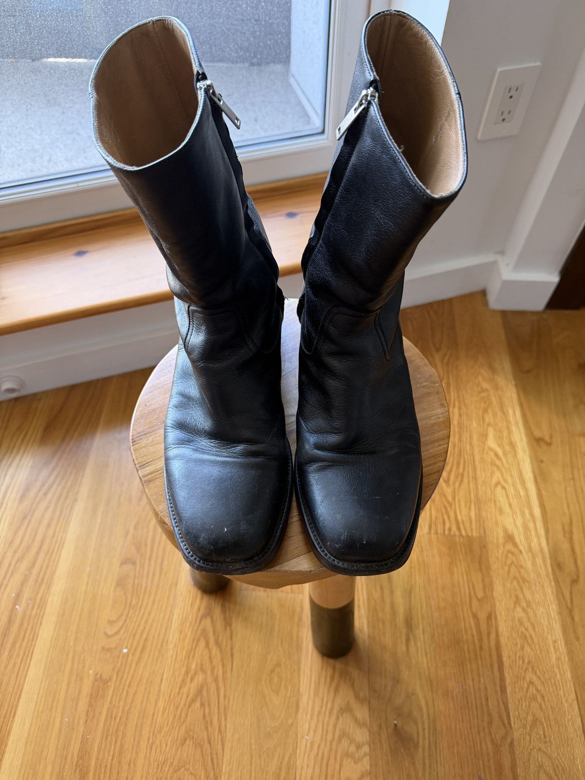 Sandro Sandro Black Square Boots Size US 11 / EU 44 - 4 Thumbnail