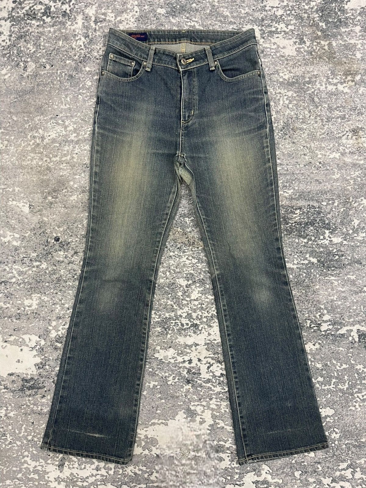 image of Distressed Denim x Edwin Miss Edwin International Basic Flex Flared Denim, Women's (Size 31)