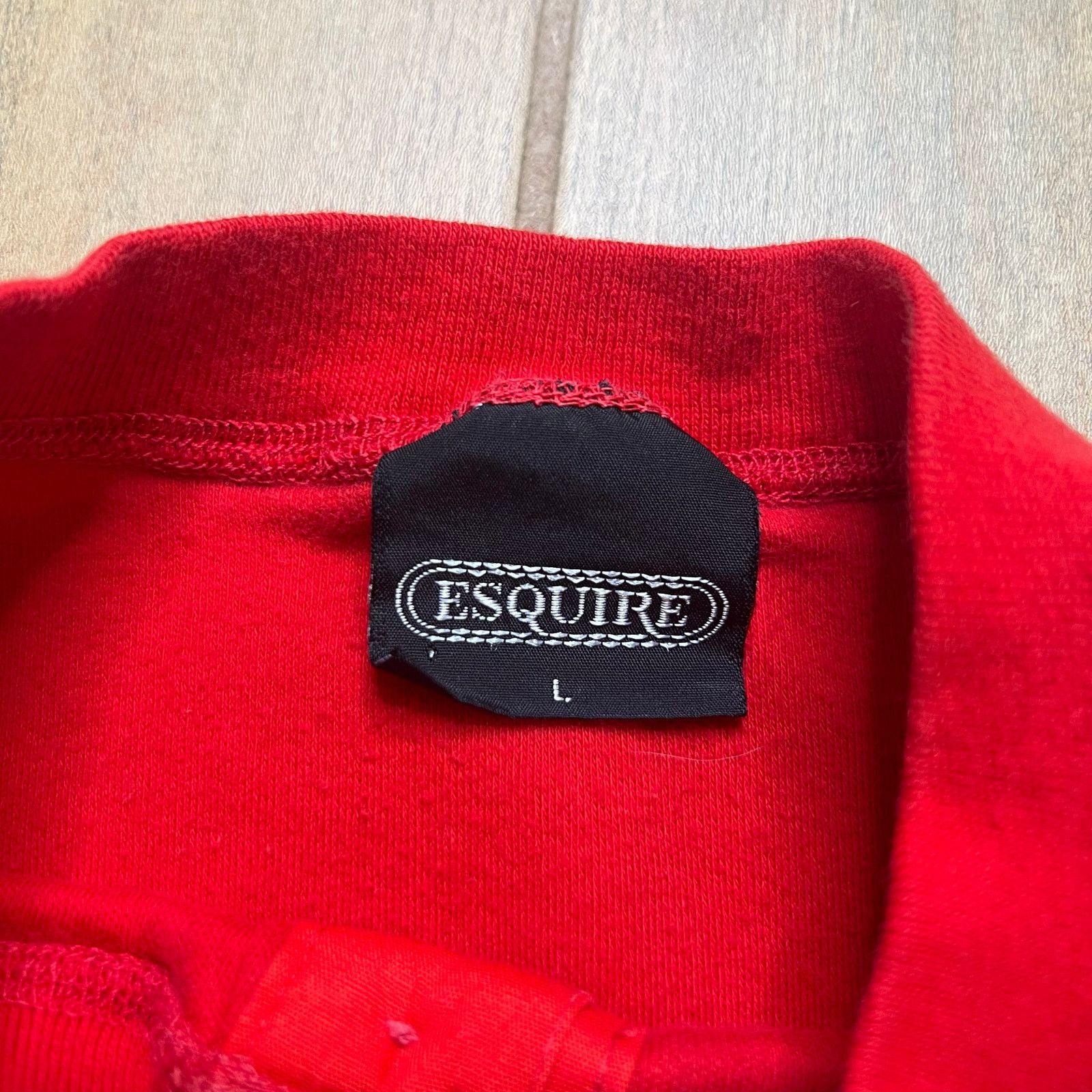 Vintage Vintage Esquire Henley Shirt Mens Large Red distress 90s Size US L / EU 52-54 / 3 - 2 Thumbnail