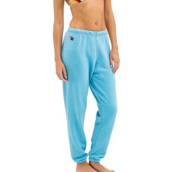 Aviator Nation Aviator Nation Light Blue 5 striped Track Pants Size 30" / US 8 / IT 44 - 1 Thumbnail