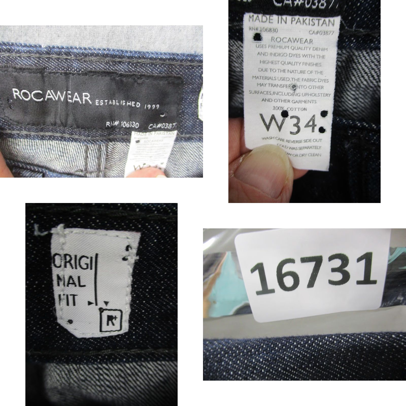 Rocawear Rocawear Jeans Mens 34x33 Baggy Fit Blue Denim Original Straight Leg Hip Hop Size US 34 / EU 50 - 9 Thumbnail