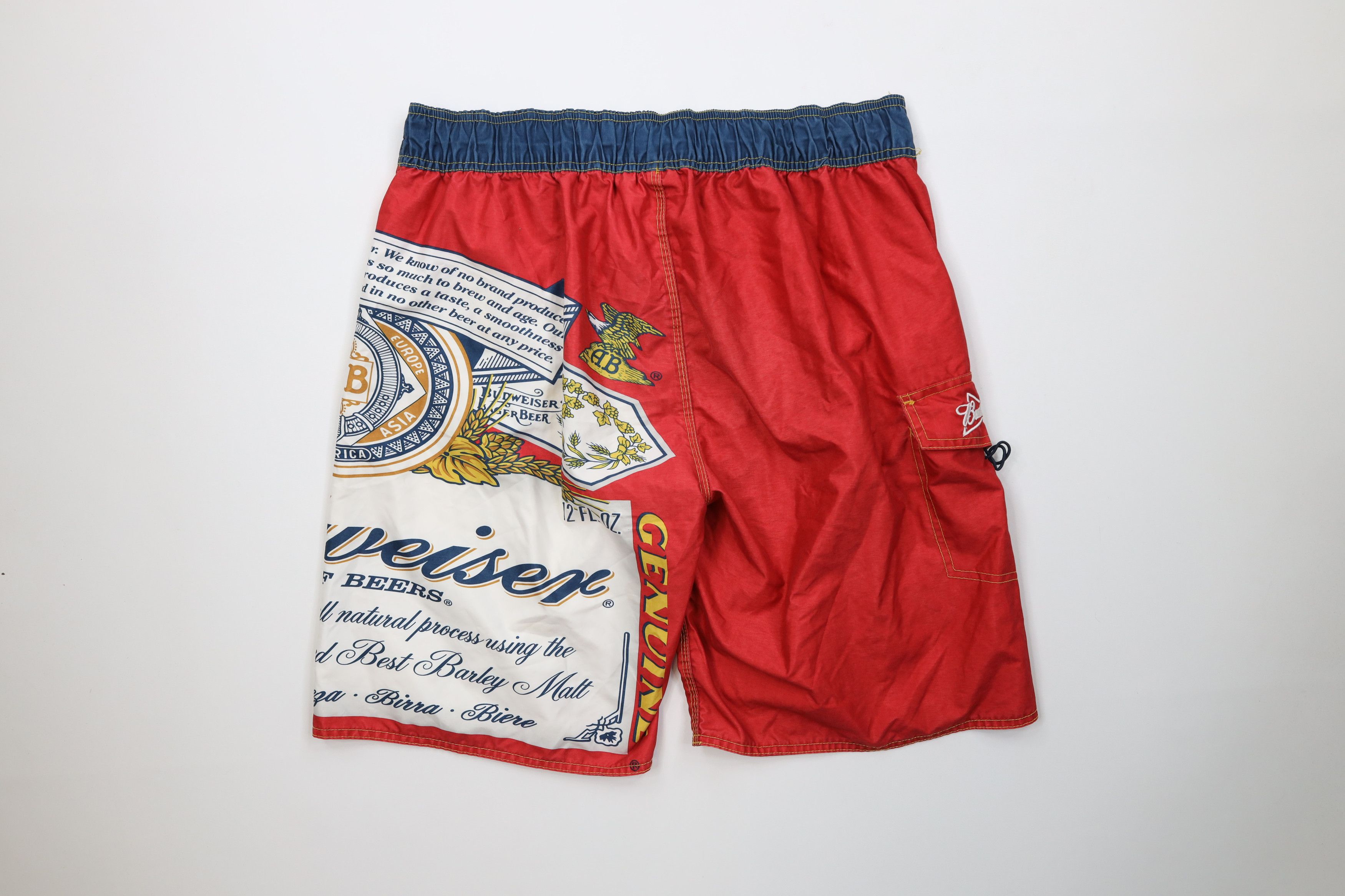 Budweiser Vintage Y2K Anheuser Busch Budweiser Board Shorts Trunks Size US 38 / EU 54 - 11 Thumbnail