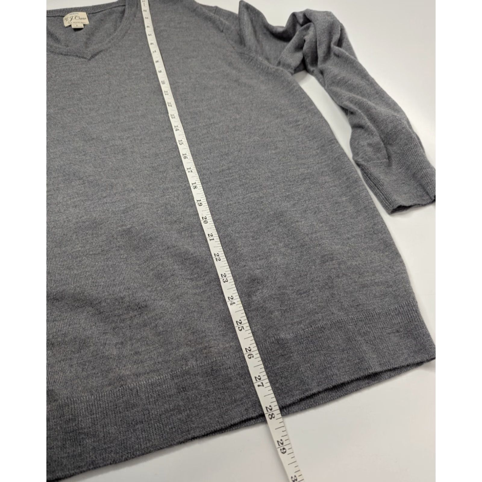 J.Crew J. Crew Merino Wool V-Neck Sweater Gray Men's Large Lightweight Preppy Size US L / EU 52-54 / 3 - 5 Thumbnail