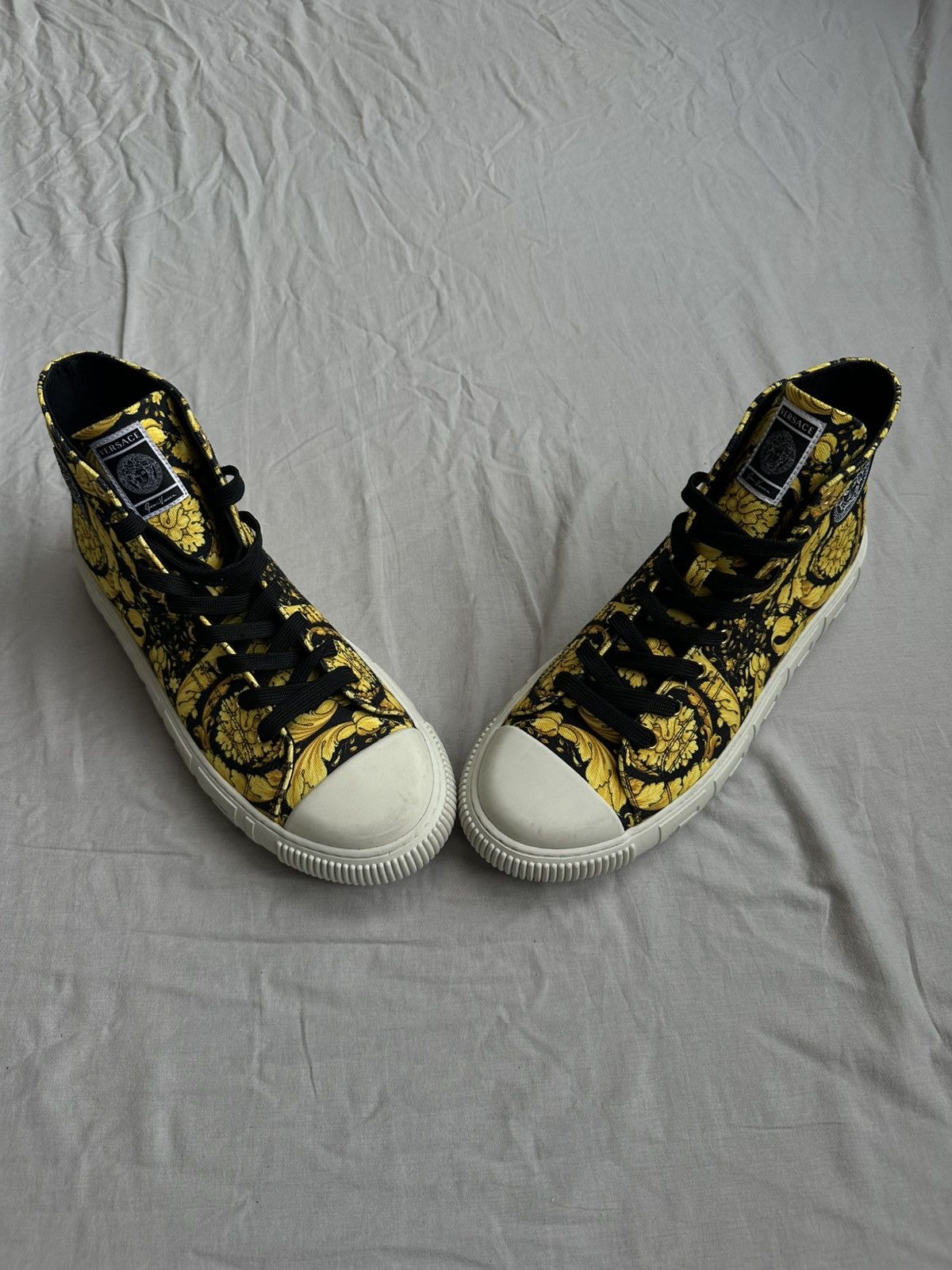 Versace Versace High Top Sneakers Size US 12 / EU 45 - 1 Thumbnail