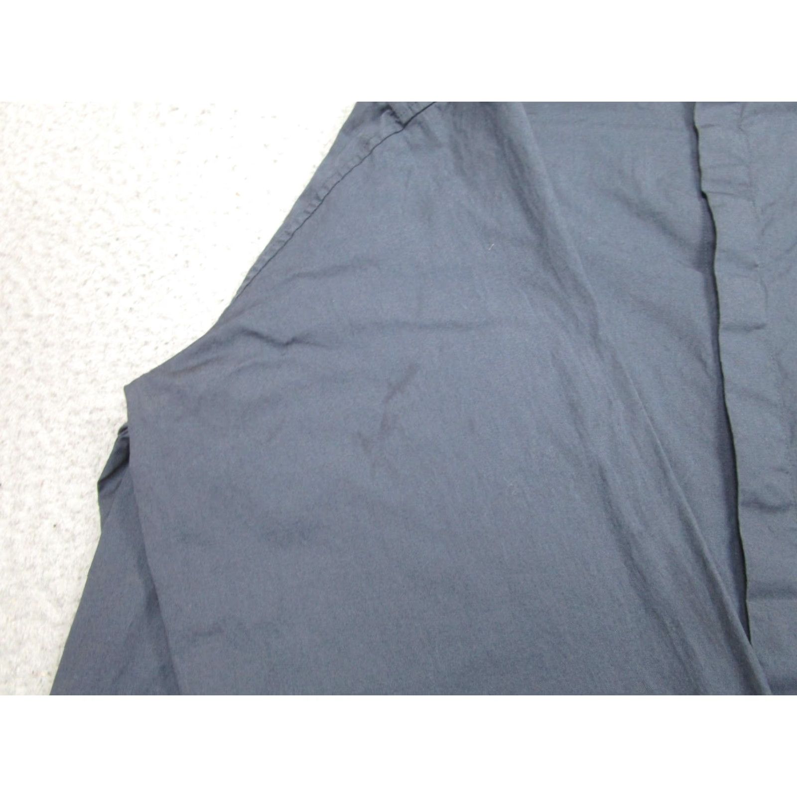 Cos COS Men XL Blue Band Collar Poplin Dress Shirt Long Sleeve Stretch Cotton Size 46R - 4 Thumbnail