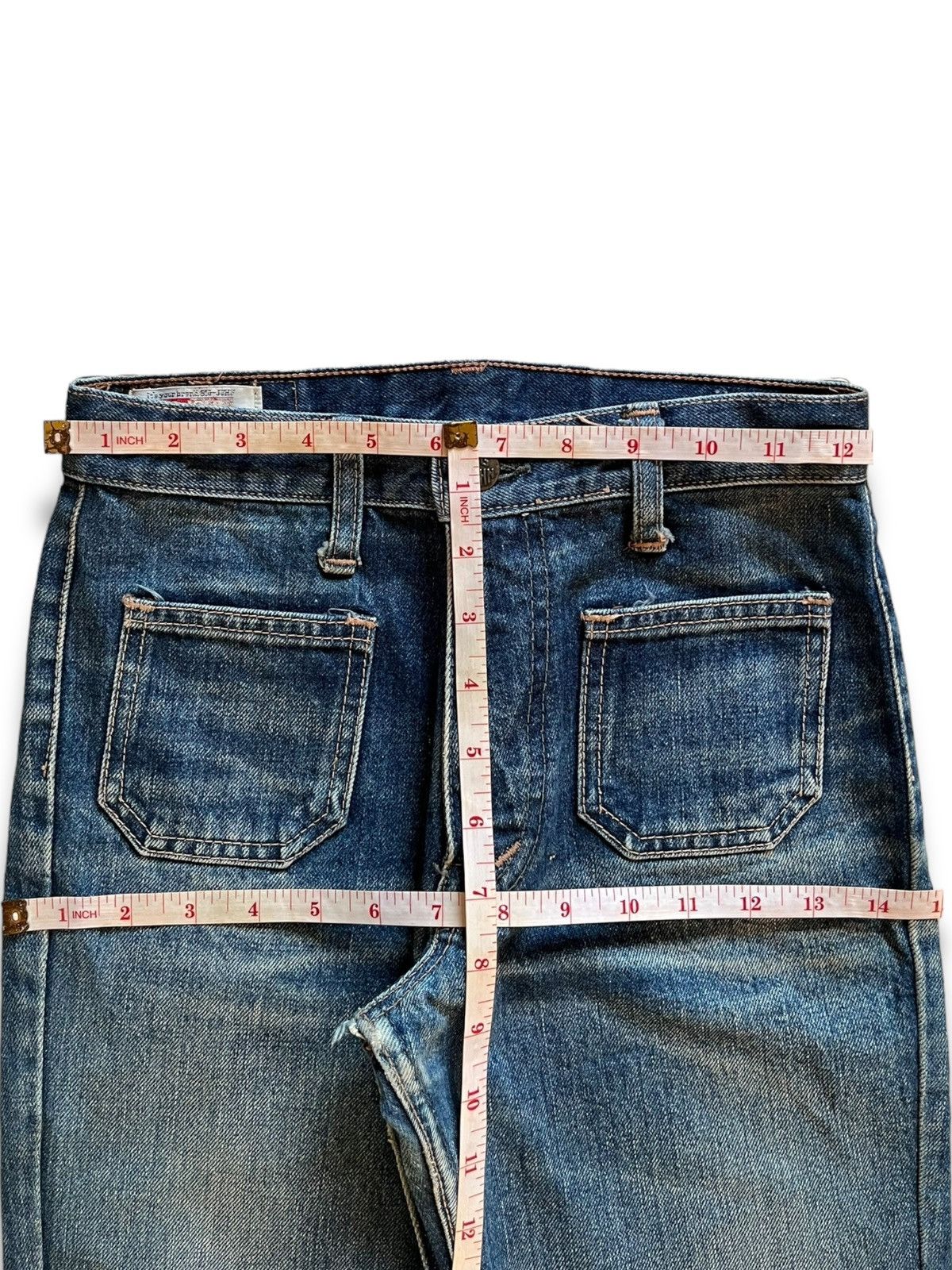 Japanese Brand Vintage Japanese Brand Workwear Bush Style Flare Jeans Size 25" / US 0 / IT 36 - 11 Thumbnail