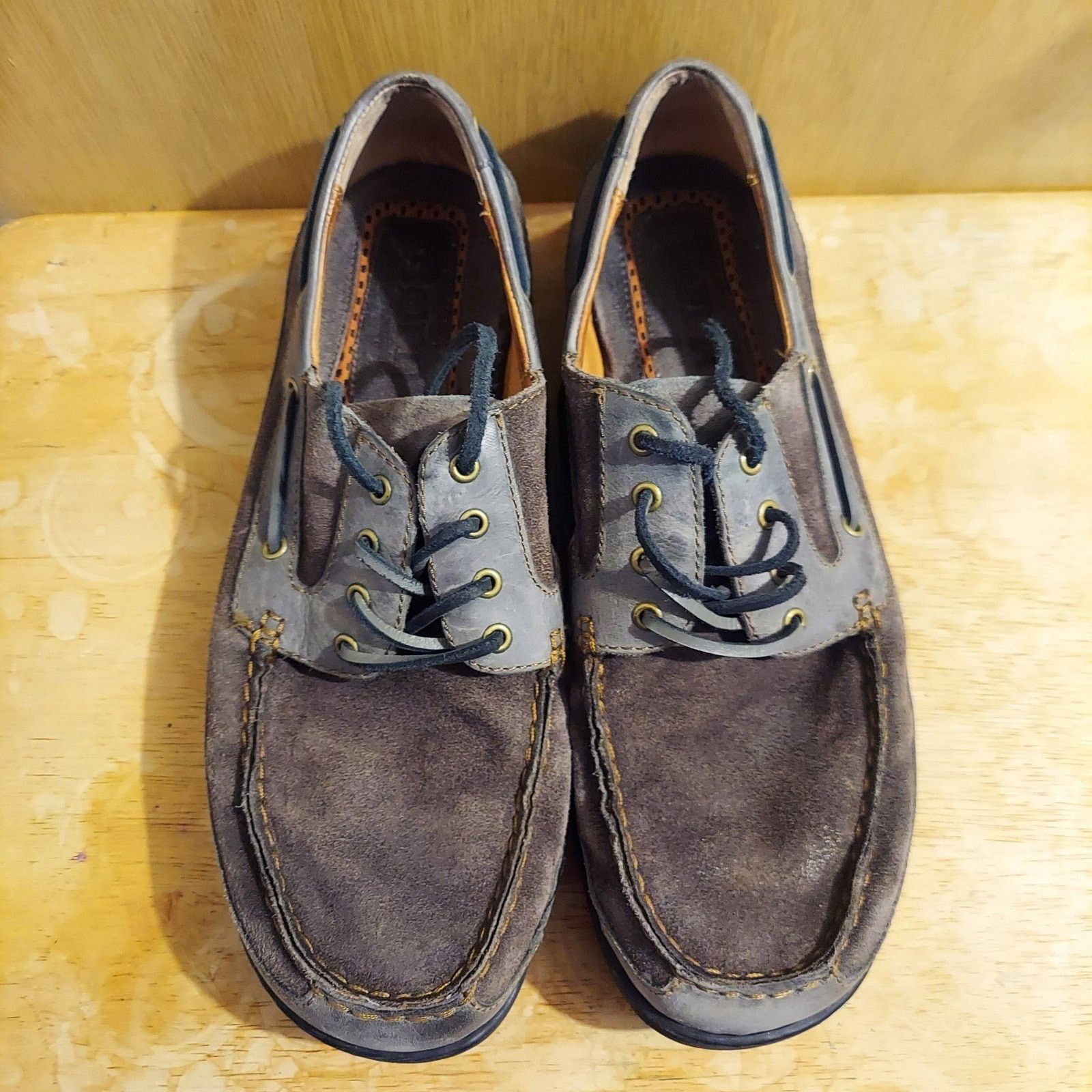 Born Born Harwich Men's US 11.5 M Peltro Neutral Grey Boat Shoes Size US 11.5 / EU 44-45 - 7 Thumbnail