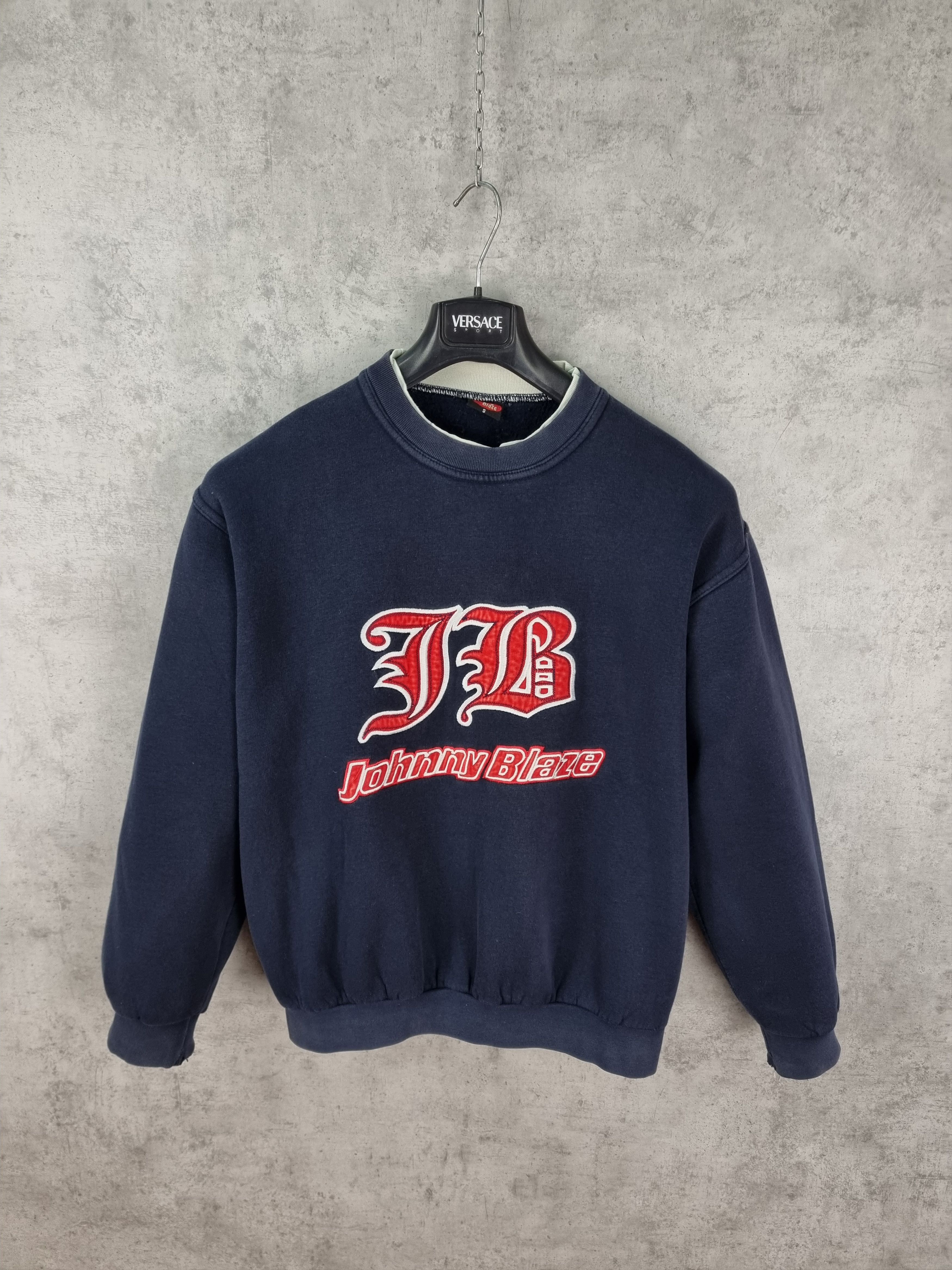 Rap Tees × Vintage Johnny Blaze Vintage Spellout Big Logo Sweatshirt Size US S / EU 44-46 / 1 - 2 Thumbnail