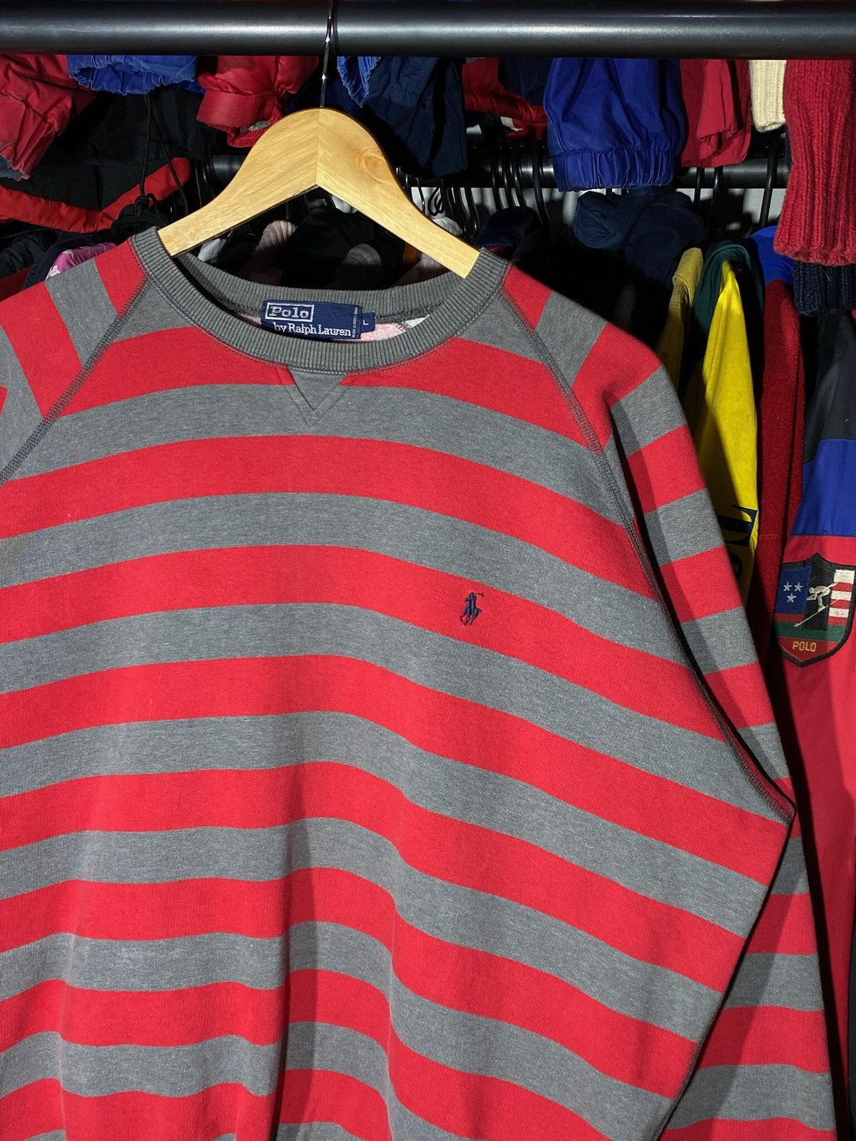 RRL Ralph Lauren Rare Crewneck Polo Freddy Krueger OG Vintage Size US L / EU 52-54 / 3 - 2 Thumbnail