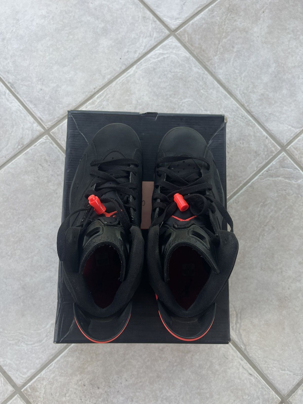 Jordan Brand Air Jordan 6 Retro Infrared Black 2014 ($220+Market) Size US 8 / EU 41 - 6 Thumbnail