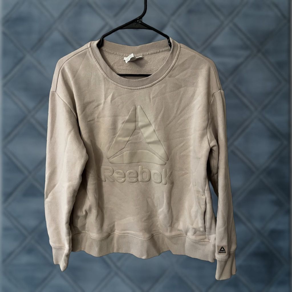 Reebok Reebok Sweatshirt Logo Crew Neck Long Sleeve Pink Women M Regular Cotton Blend Casual Sports Size M / US 6-8 / IT 42-44 - 1 Thumbnail