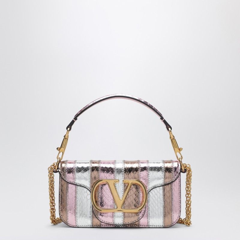 Valentino Valentino Garavani Small Locã² Shoulder Bag In Multicolour Laminated Elaphe Leather Size ONE SIZE - 1 Thumbnail