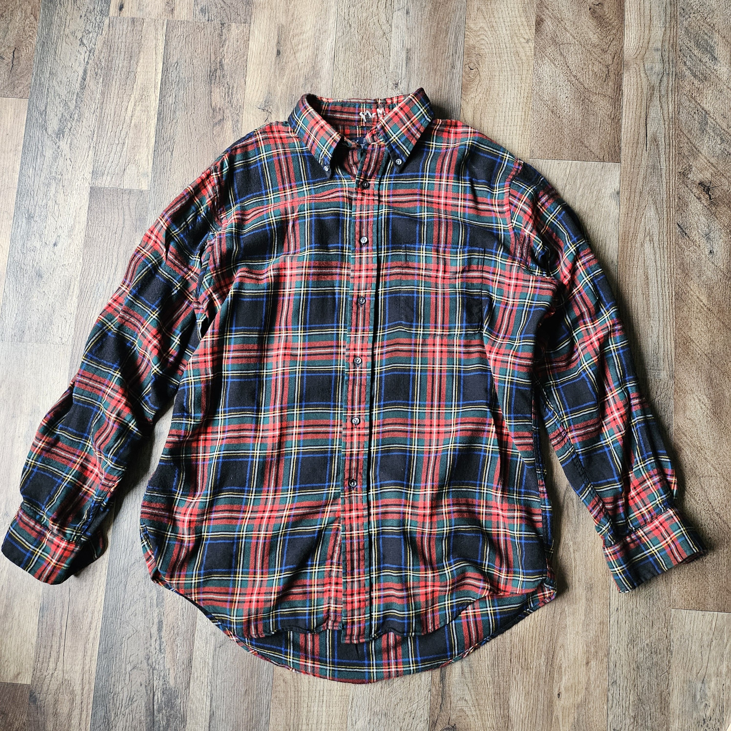 Lands' End × Vintage VTG Lands End Viyella Shirt Mens L 16-16 1/2 Button Down . Size US L / EU 52-54 / 3 - 1 Thumbnail