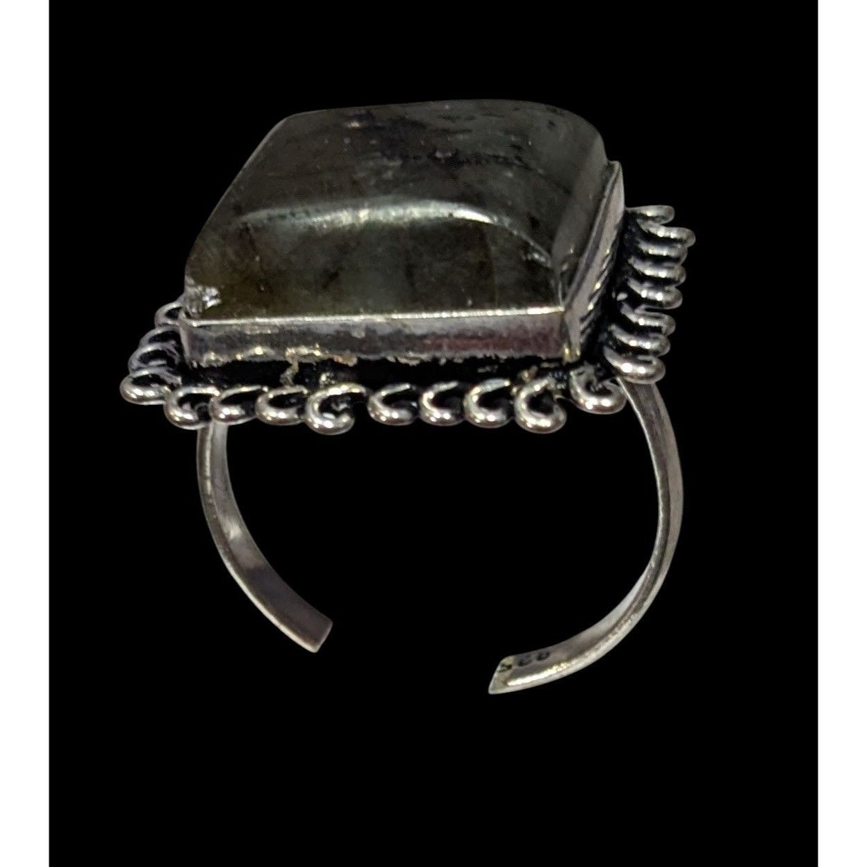 Other Whimsical Labradorite Square Cut Sterling Silver Ring Size 1 Size ONE SIZE - 14 Thumbnail