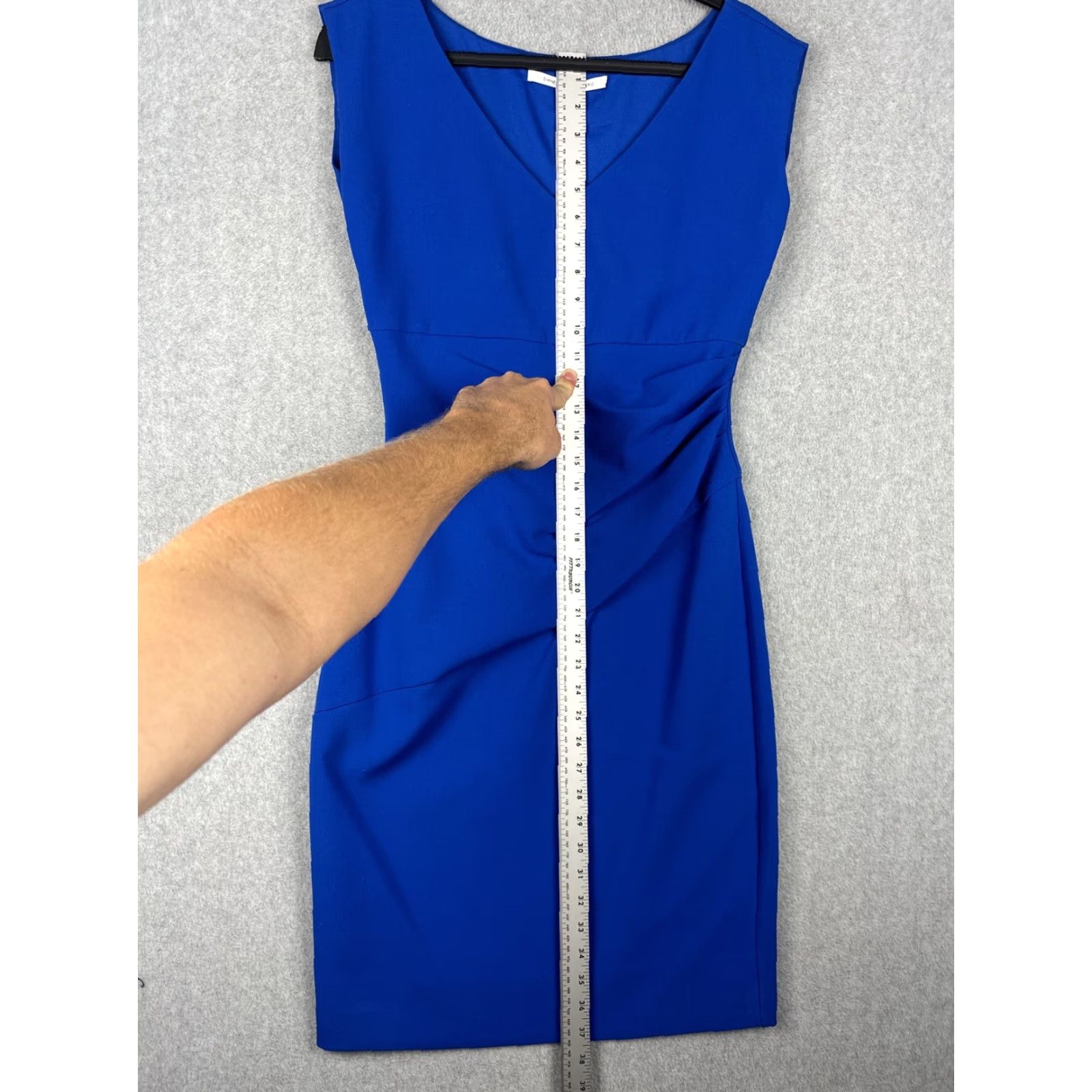 Diane von Furstenberg Diane von Furstenberg Dress Womens 8 Blue Riviera Bevin Ponte Sheath Knee Length Size M / US 6-8 / IT 42-44 - 4 Thumbnail