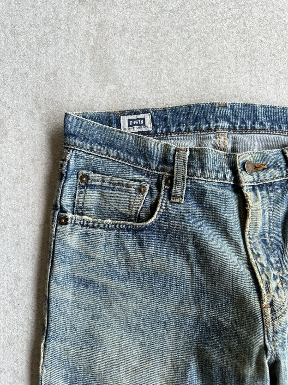 Edwin Vintage EDWIN Japan Rusty Distressed Denim Pants Size US 31 - 3 Thumbnail