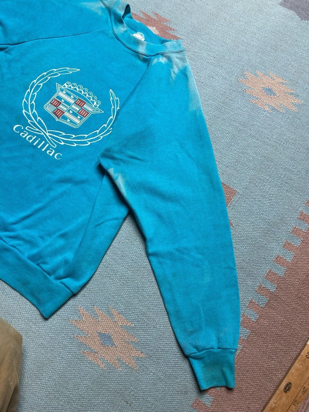 Vintage VTG 80s crewneck sweatshirt cadillac fade car double sided L Size US L / EU 52-54 / 3 - 3 Thumbnail