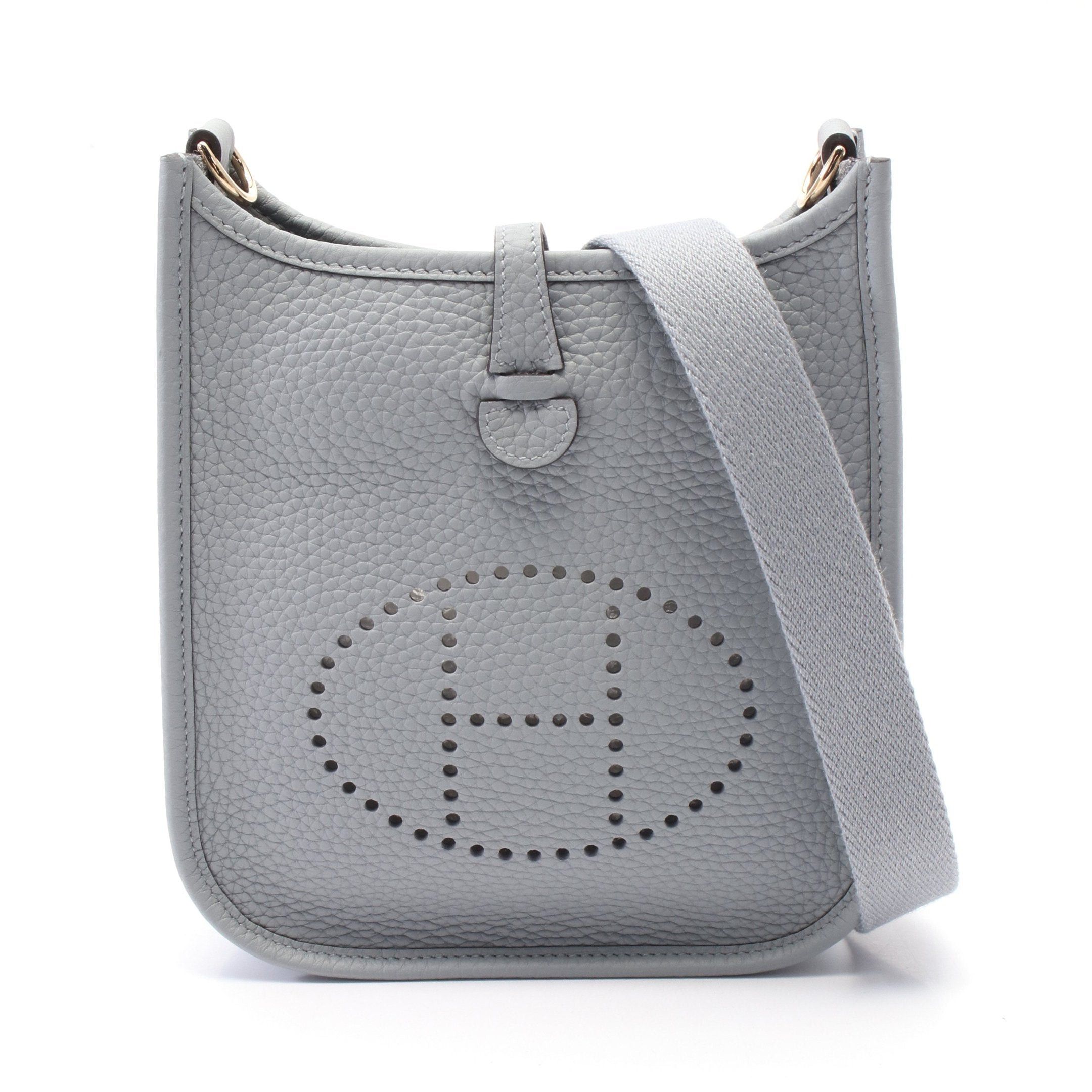 Hermes Hermes Evelyn Tpm Blue Glacier Shoulder Bag Clemence Leather Gray Silver Hardware K Stamp Size ONE SIZE - 1 Thumbnail