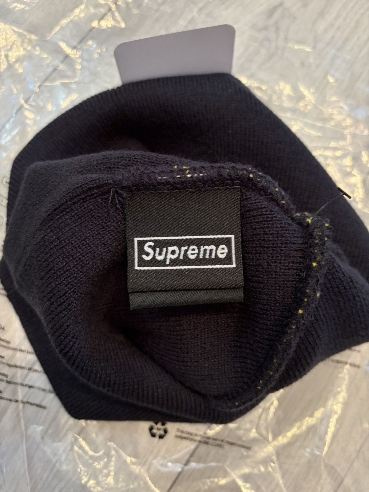 Supreme Supreme SS26 New Era Cursive Beanie Dark Navy Size ONE SIZE - 6 Thumbnail