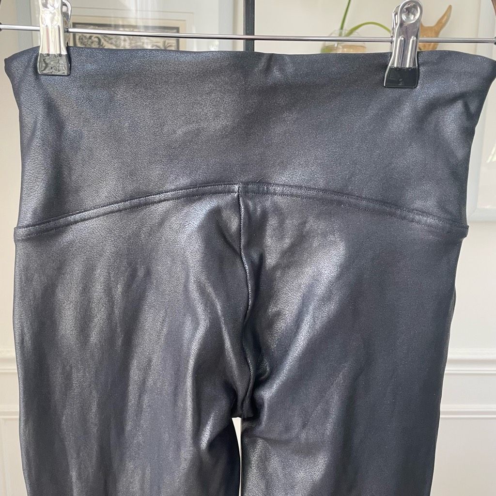 Spanx Spanx Faux Leather Leggings Black $98 L Size 31" - 4 Thumbnail