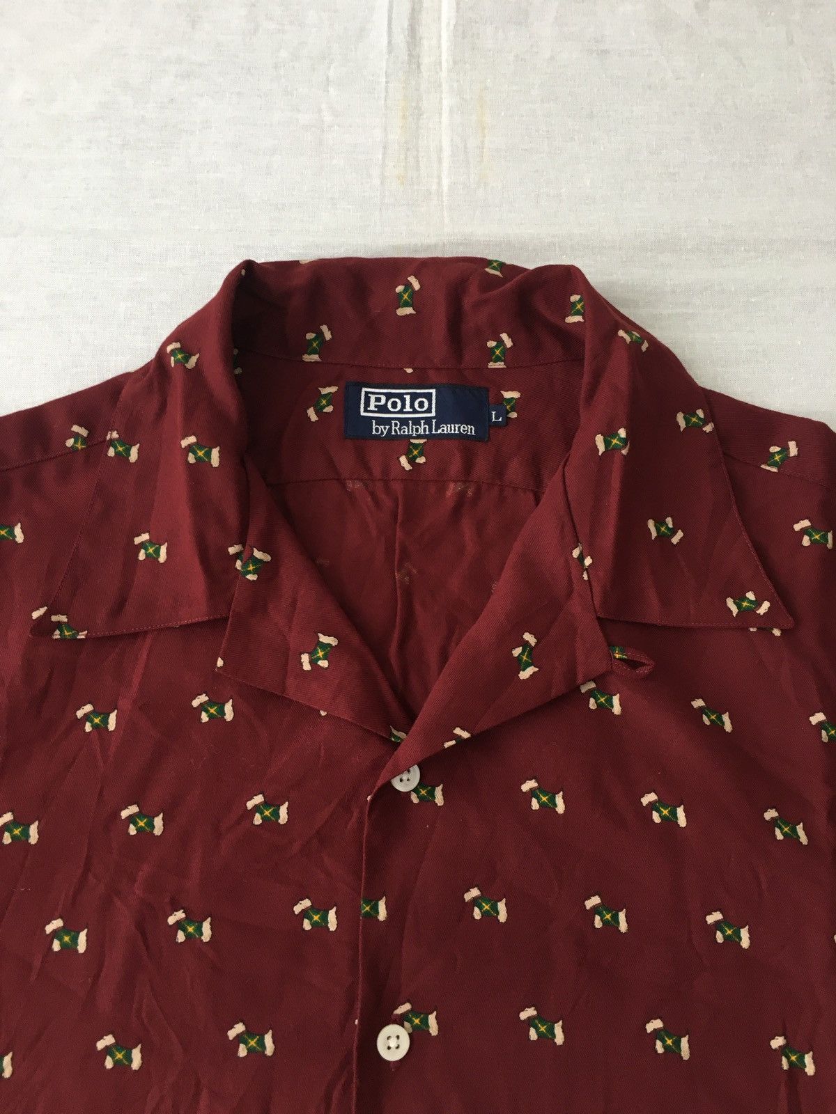 Polo Ralph Lauren Vintage Polo Ralph Lauren Atomic Dog Motif Polynosic Shirts Size US L / EU 52-54 / 3 - 8 Thumbnail