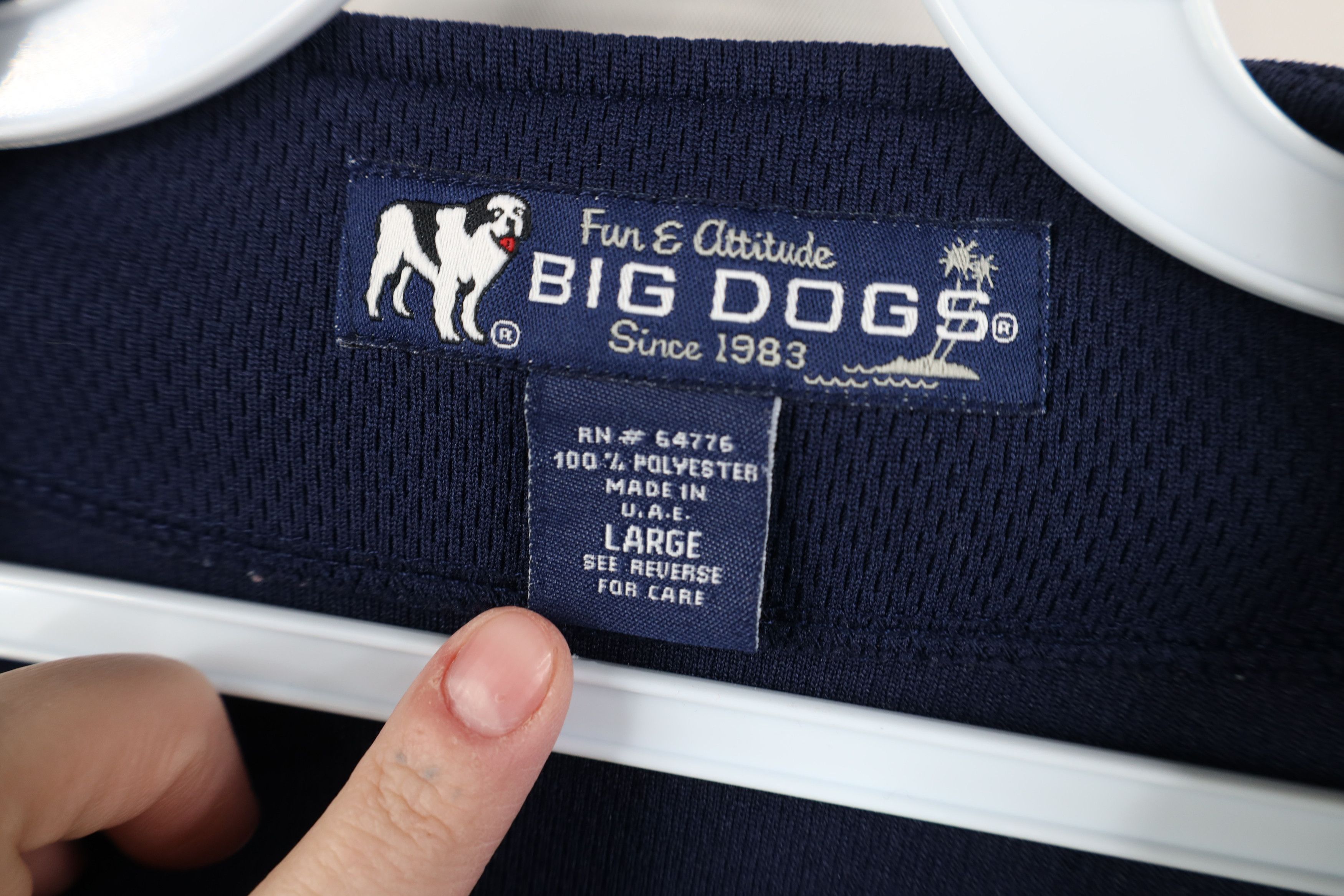 Big Dogs Vintage 90s Y2K Big Dogs Short Sleeve Baseball Jersey Blue Size US L / EU 52-54 / 3 - 9 Thumbnail
