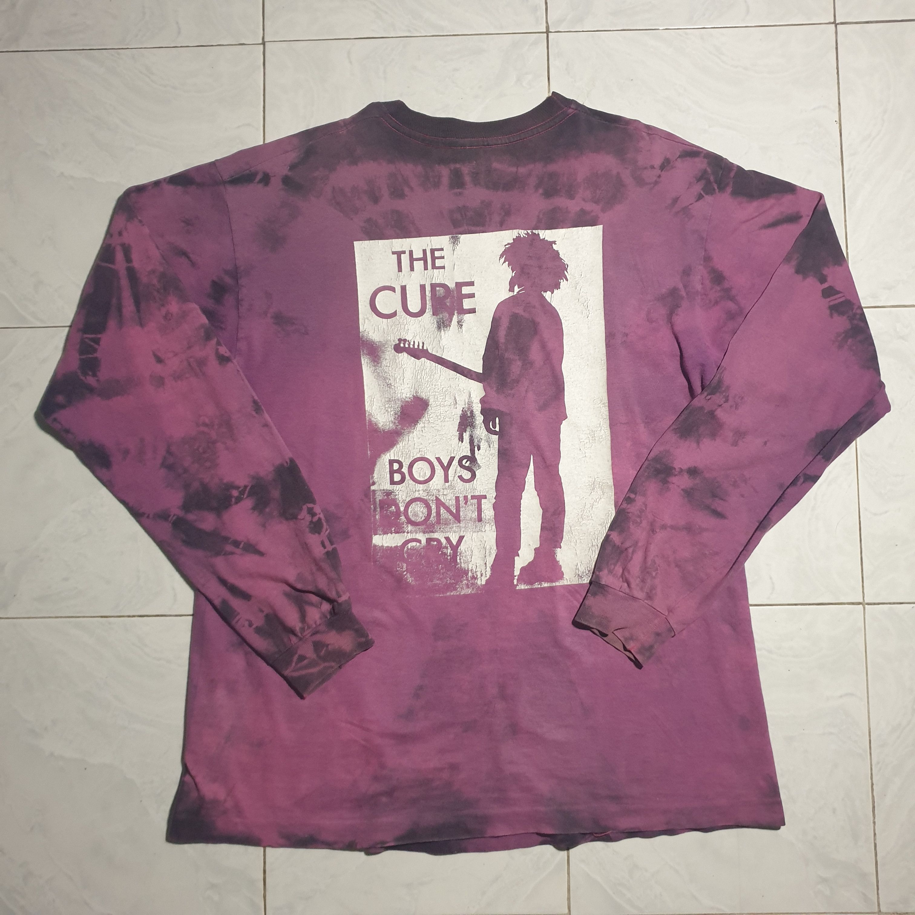 Vintage Vintage The Cure Boys Don't Cry Purple Tie Dye LS Tee Size US XL / EU 56 / 4 - 3 Thumbnail