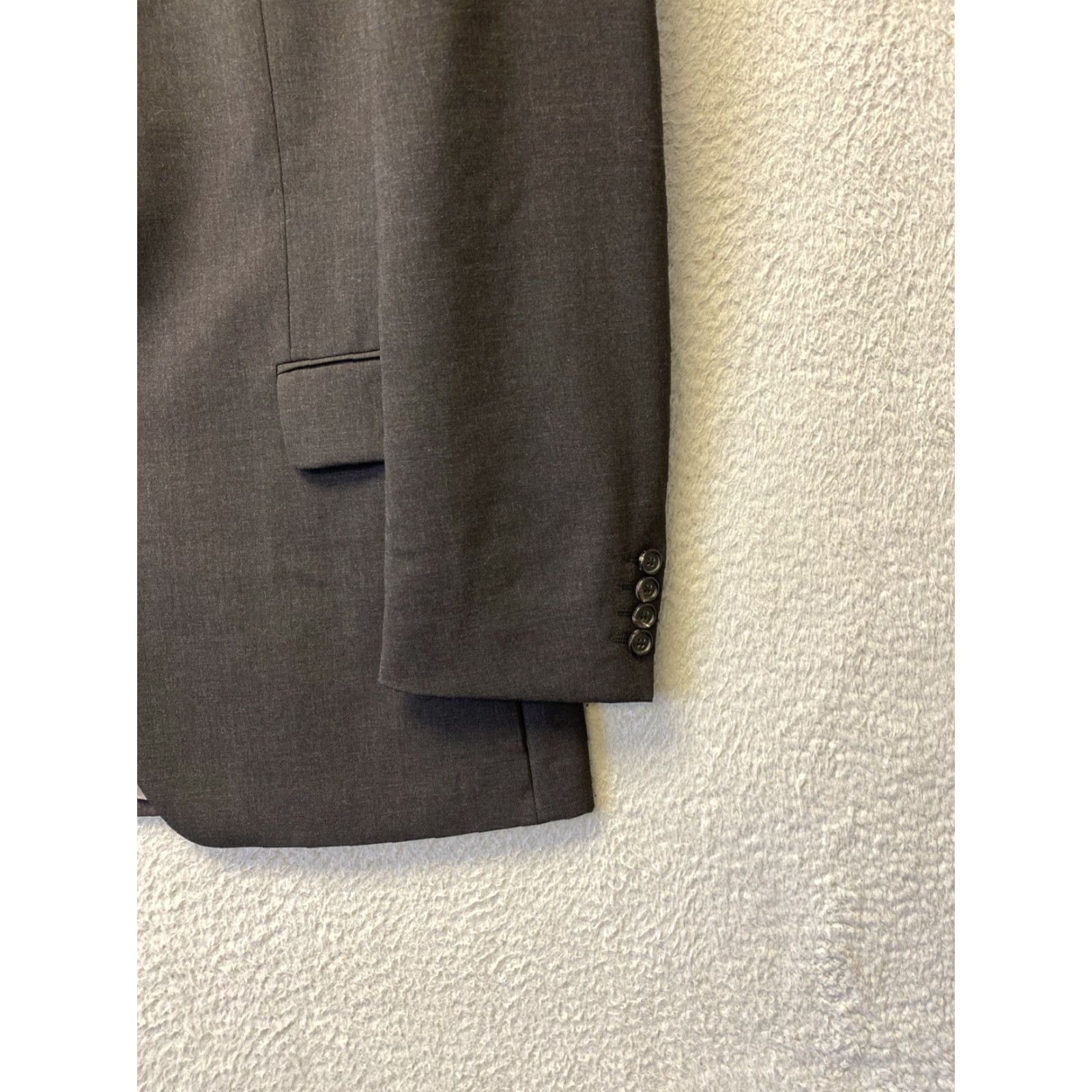 Hugo Boss HUGO BOSS Dark Gray Slim Fit Wool 2-Piece Suit 38R Jacket 32x32 Pants Designer Mens Formal Wedding Business Size 38R - 4 Thumbnail