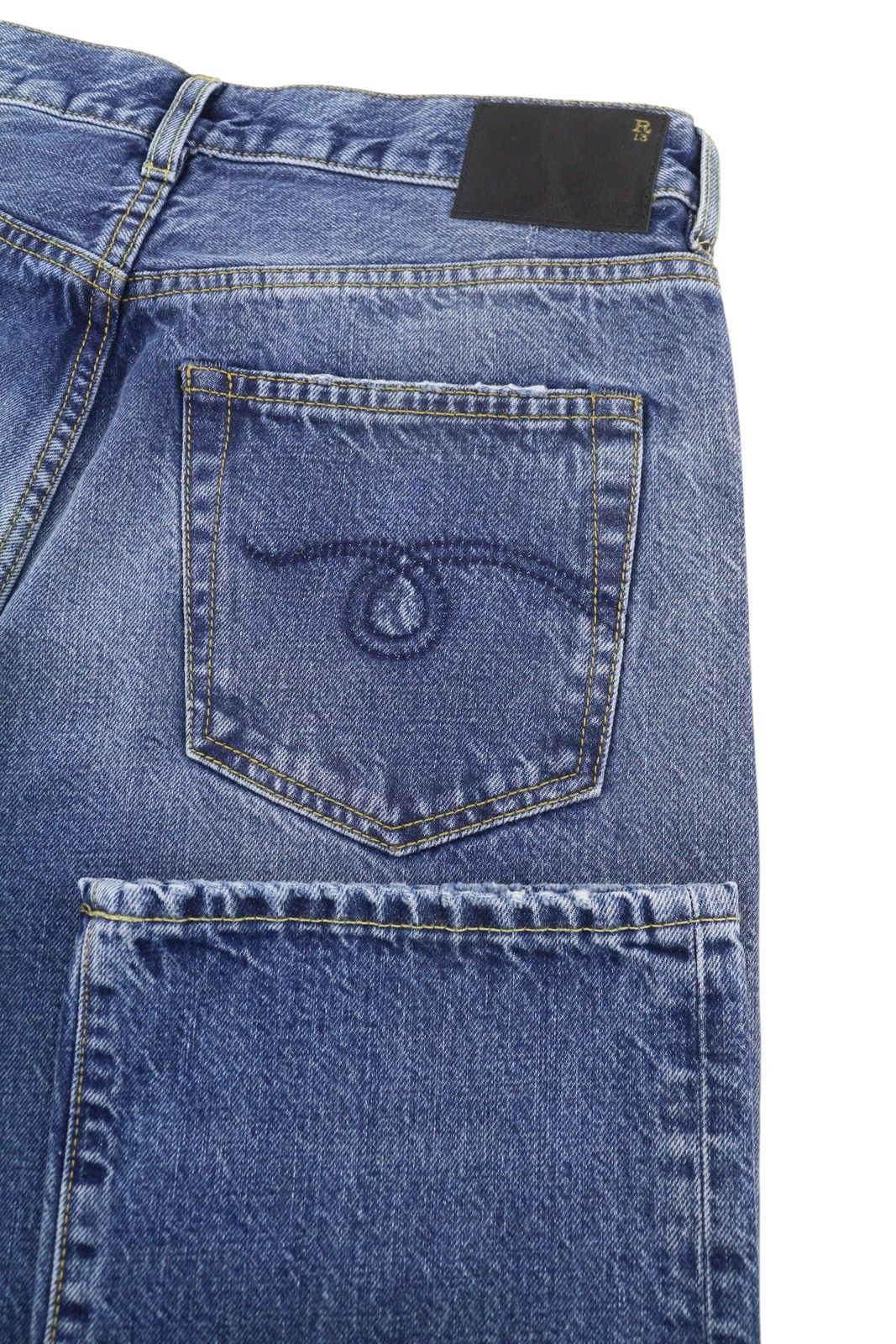 R13 ROMEO 28 Hutton Blue Faded Zip Fly Jeans 87173 Size 28" / US 6 / IT 42 - 6 Thumbnail