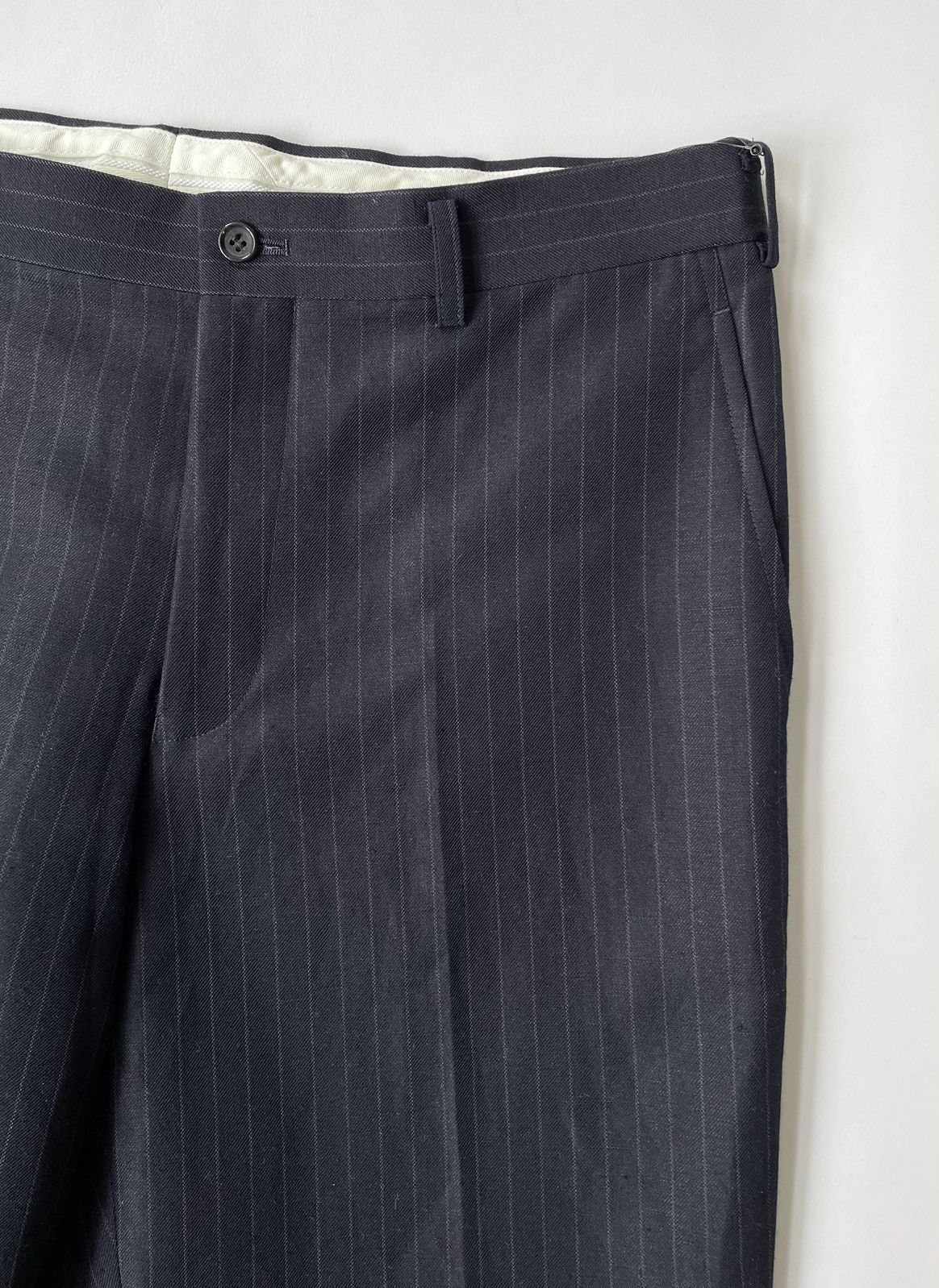 Comme des Garcons S/S 15 Black/Grey Pinstripe Trousers Size US 34 / EU 50 - 7 Thumbnail