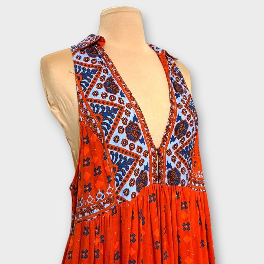 Free People Free People Charlotte Tunic Small Red Rust Boho Sleeveless R Size S / US 4 / IT 40 - 5 Thumbnail