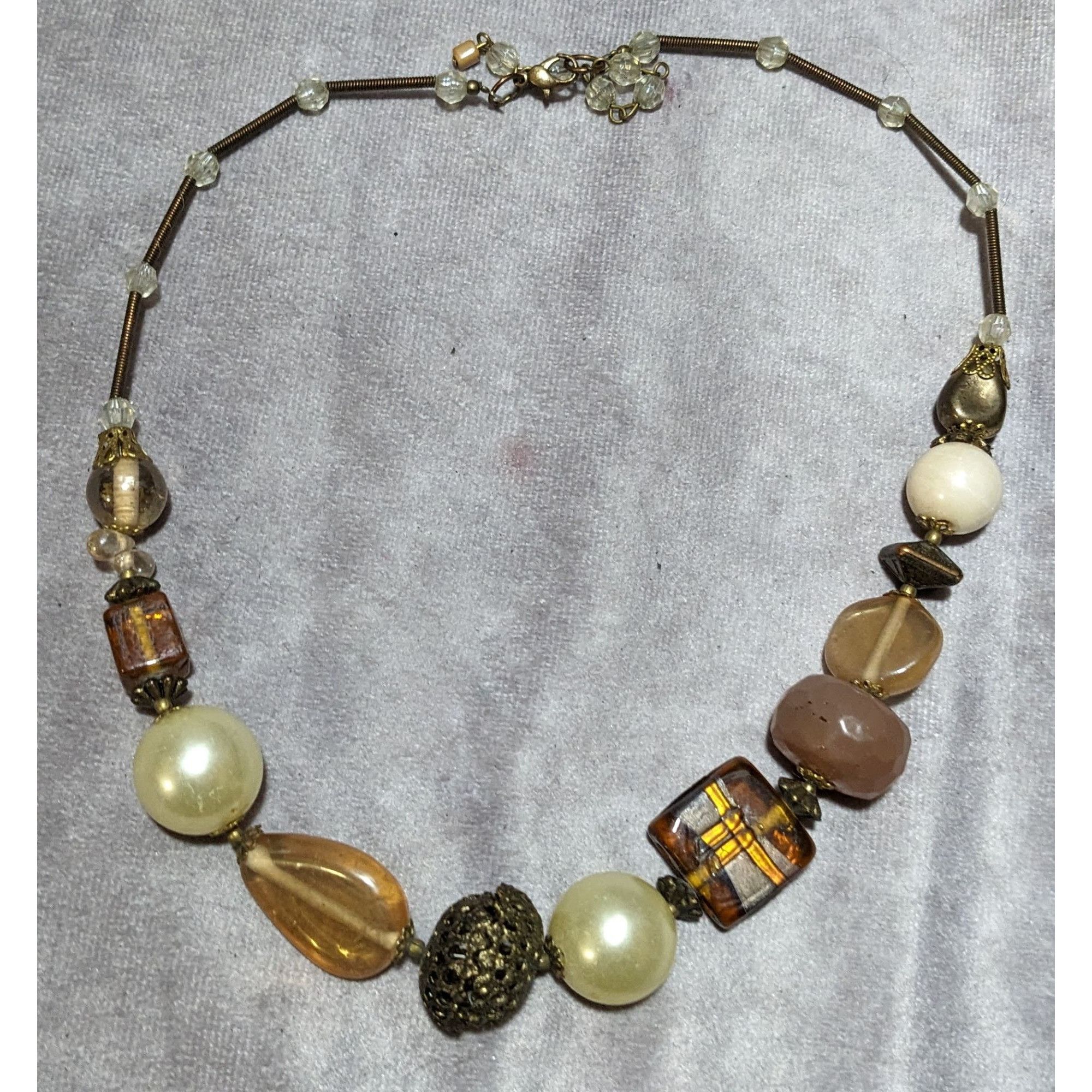 Other Vintage Mixed Medial Gold Chunky Beaded Necklace Size ONE SIZE - 10 Thumbnail
