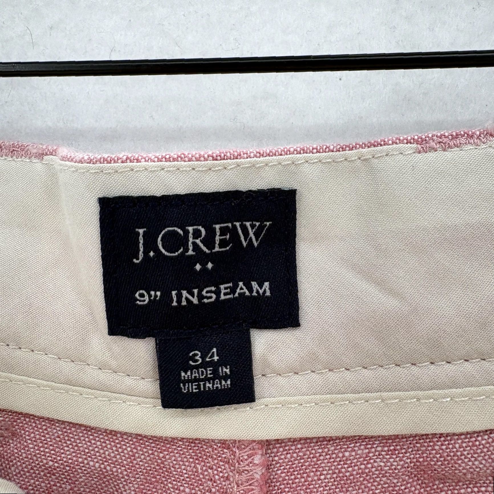 J.Crew J.Crew Shorts Mens 34 Pink Linen Cotton Chino Flat Front Casual Preppy Summer Size US 34 / EU 50 - 3 Thumbnail
