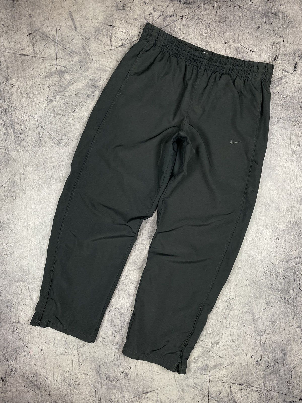 Nike × Vintage Vintage 00s Nike swoosh y2k nylon drill track pants Size US 35 - 4 Thumbnail