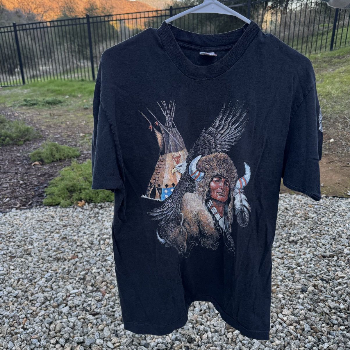 Vintage Vintage 1994 Carol Martin Native American Buffalo T-Shirt Size US L / EU 52-54 / 3 - 5 Thumbnail