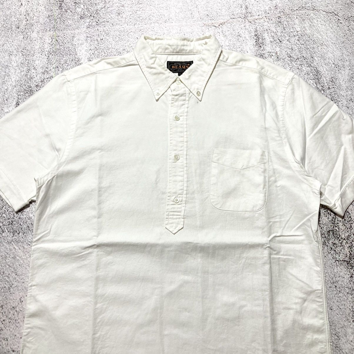 Beams Plus 🇯🇵 2000s Beams Plus Japan Oxford Halfbutton Shirt White Size US L / EU 52-54 / 3 - 2 Thumbnail