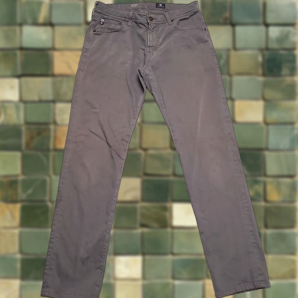 Vintage Adriano Goldschmied Pants Mens 33x34 Gray Tellis Modern Slim Fit Casual Chino Shirt Size US 33 - 1 Thumbnail