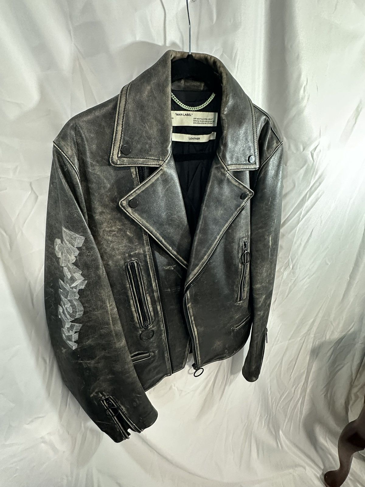 Off-White Off White Leather Jacket Size US M / EU 48-50 / 2 - 3 Thumbnail