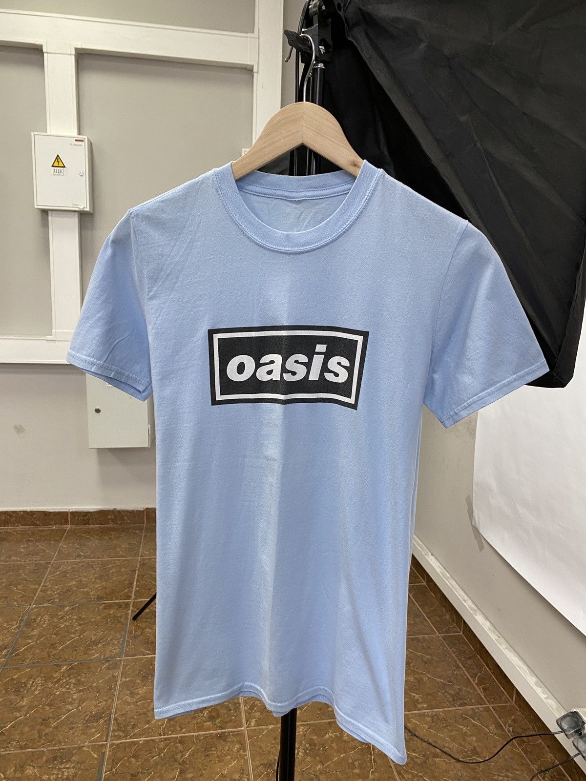 Band Tees × Vintage Oasis tee Definitely Maybe Britpop Blue TShirt