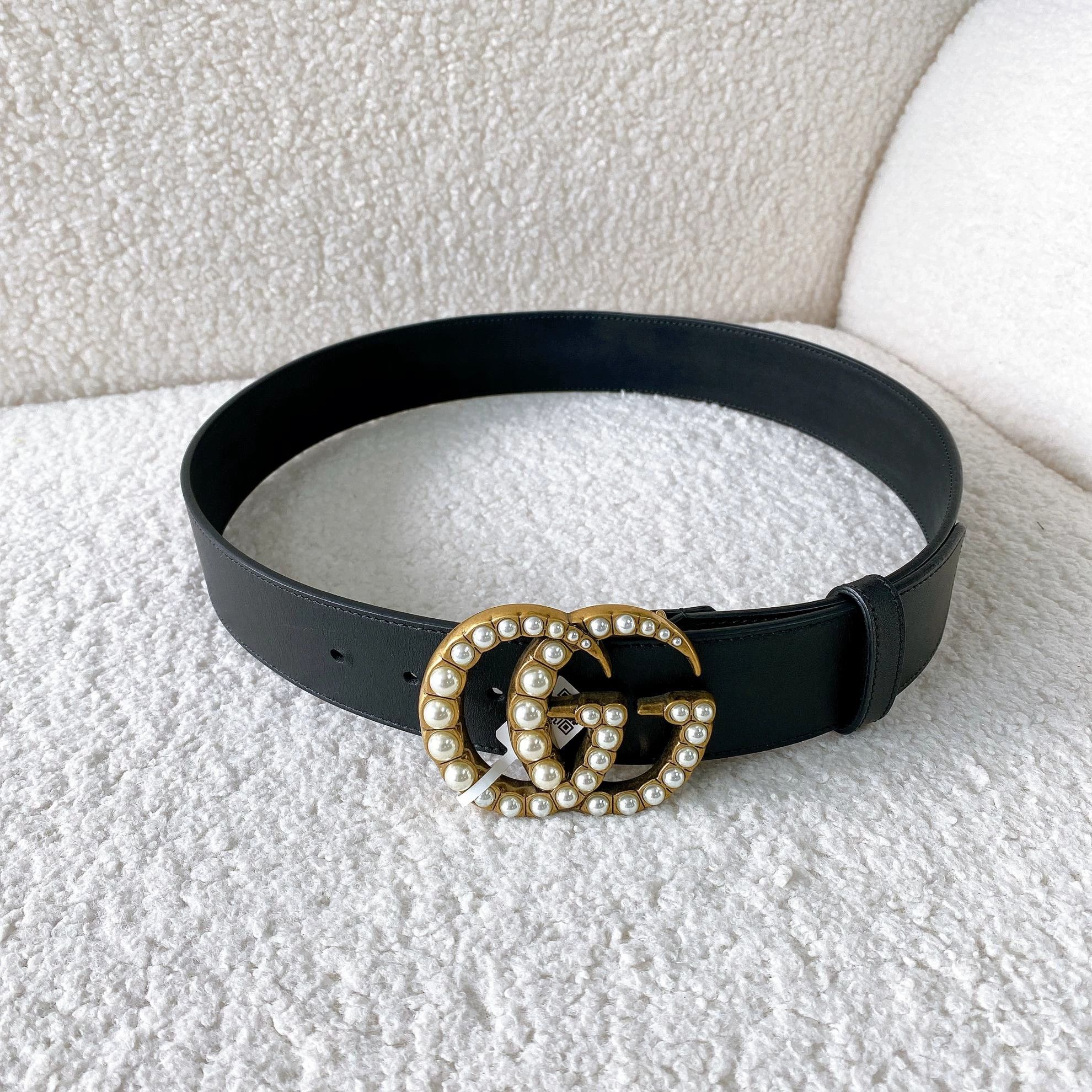 Gucci Gucci Double G Pearl Buckle Belt Size ONE SIZE - 7 Thumbnail