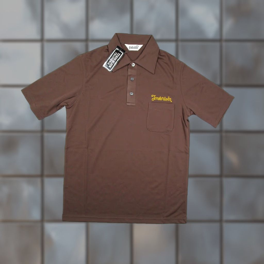 Tenderloin VINTAGE Tenderloin Polo Shirt Mens M Brown Poly Pocket Embroidered Made Japan Size US M / EU 48-50 / 2 - 1 Thumbnail