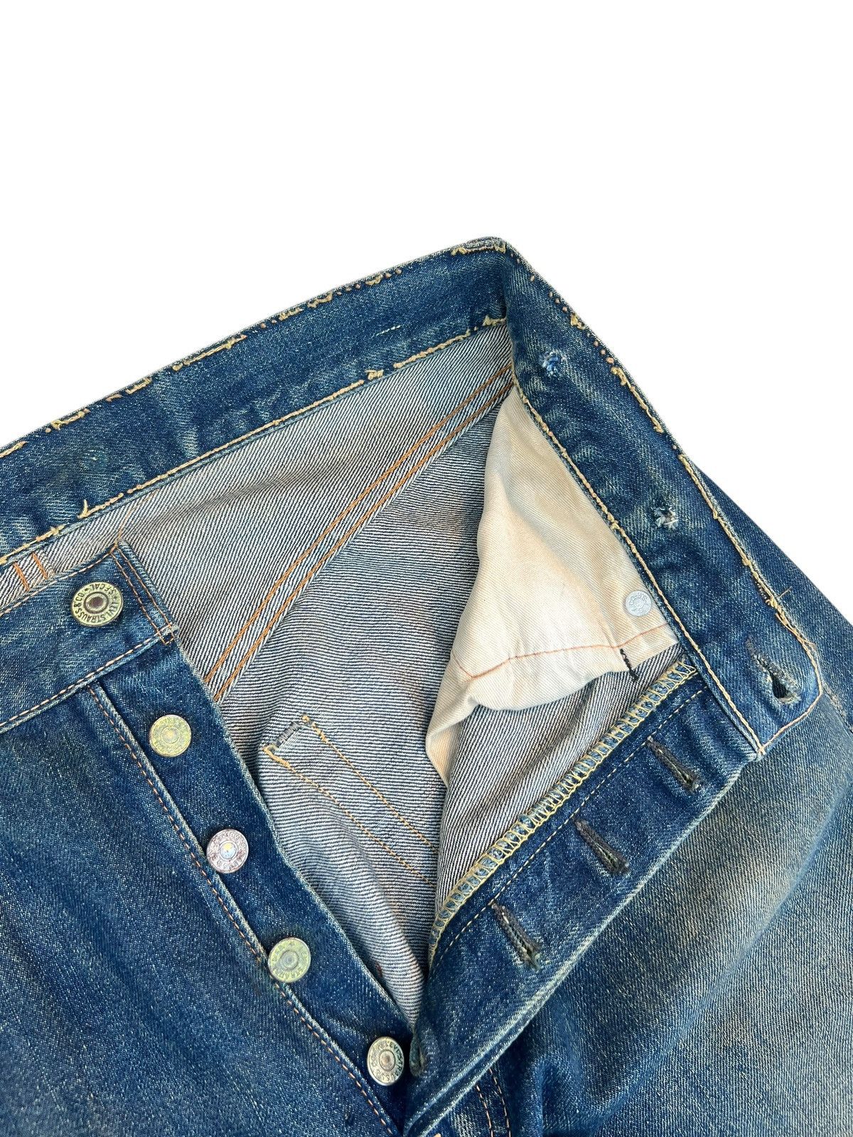 Levi's 60s 70s Levi’s 501 Big E Rust Dirty Mud Denim Selvedge Jeans Size US 32 / EU 48 - 7 Thumbnail