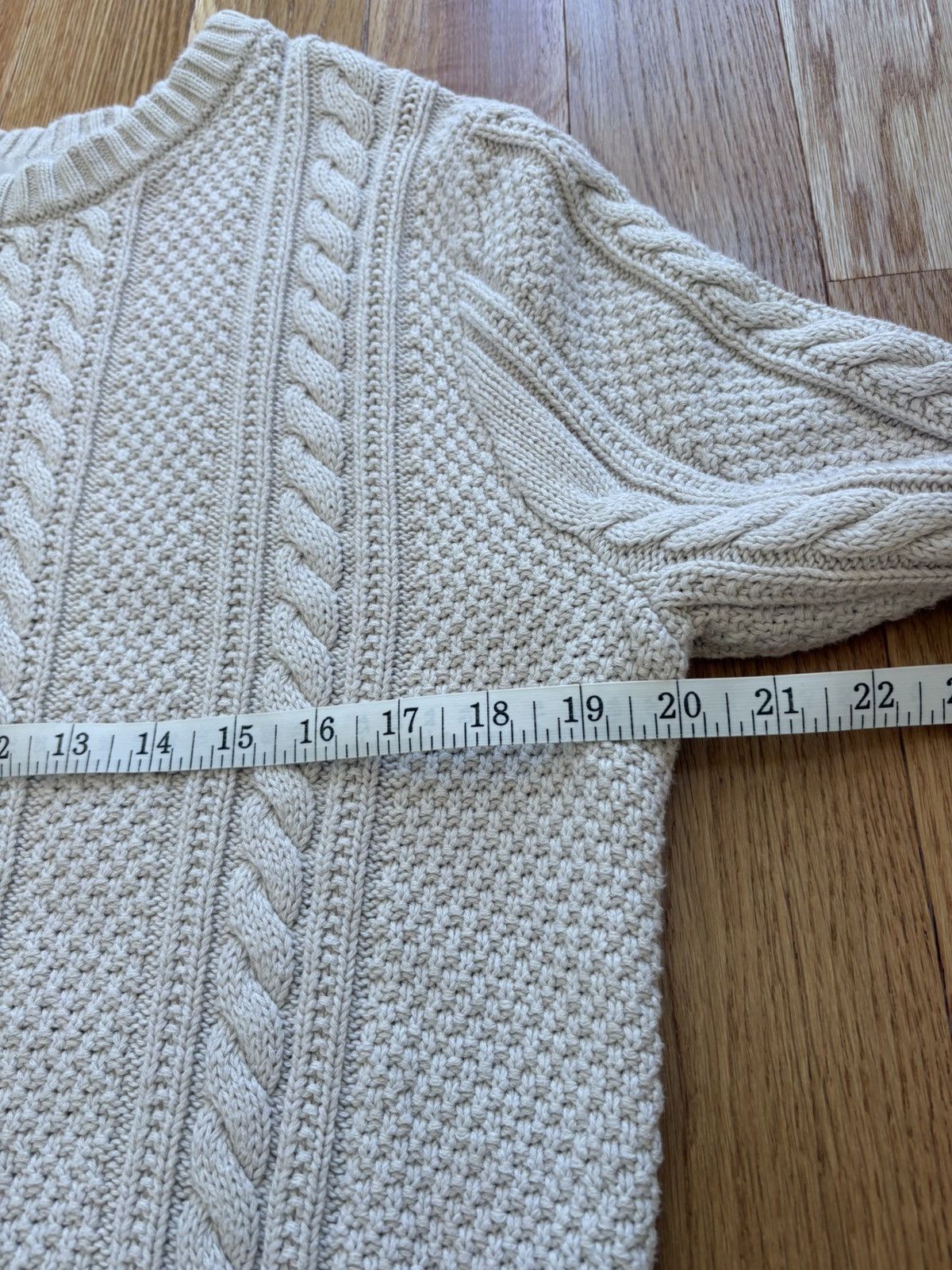 Other Goodfellow & Co White Retro Cable Knit Pullover Sweater M Size M / US 6-8 / IT 42-44 - 7 Thumbnail