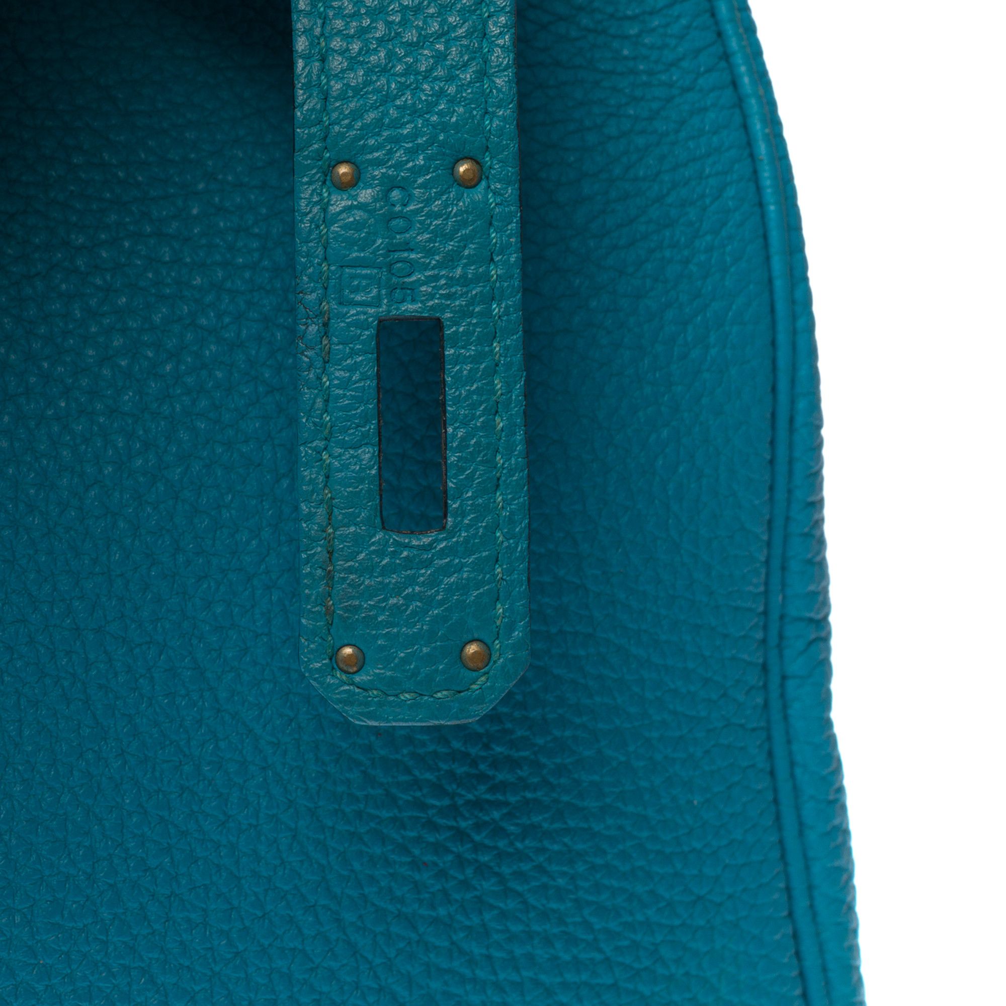 Hermes HERMES Birkin 30 in Blue Leather Size ONE SIZE - 8 Thumbnail