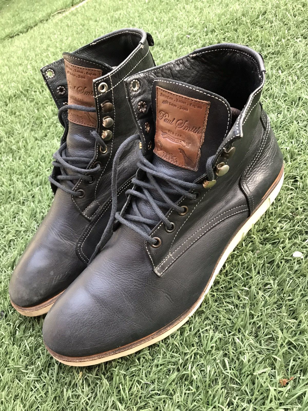 たかや ⭐️美品⭐️Paul Smith RED EAR⭐️ピーナッツ⭐️ブラック Paul Smith Red Ear Black Leather Boots